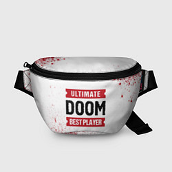 Поясная сумка Doom: красные таблички Best Player и Ultimate, цвет: 3D-принт