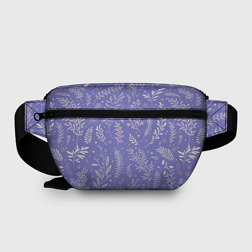 Поясная сумка Цветы и Листья На Фиолетовом Фоне / 3D-принт – фото 2