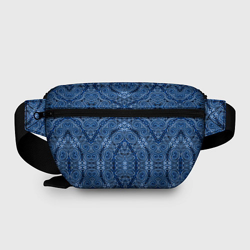 Поясная сумка Gray blue ethnic arabic ornament / 3D-принт – фото 2