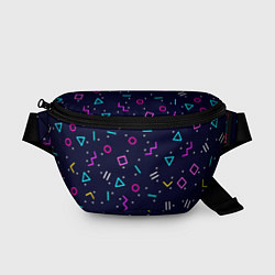 Поясная сумка Neon geometric shapes, цвет: 3D-принт