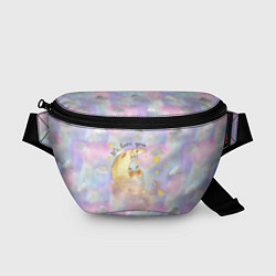 Поясная сумка Зайка спит на месяце, цвет: 3D-принт