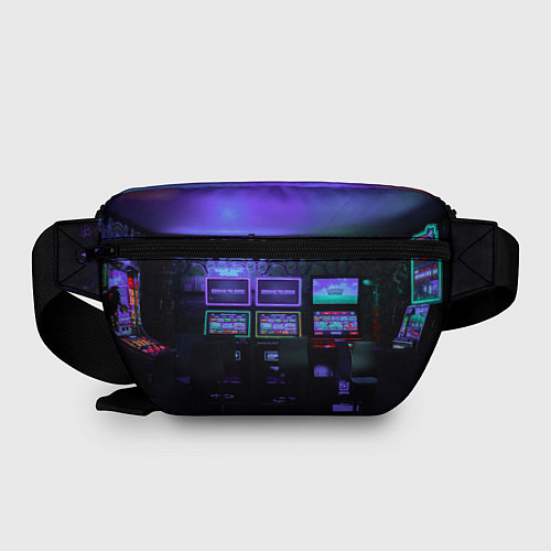 Поясная сумка Неоновые игровые автоматы - Фиолетoвый / 3D-принт – фото 2