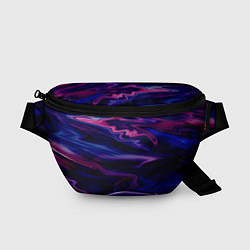 Поясная сумка Фиолетово-розовый абстрактный узор