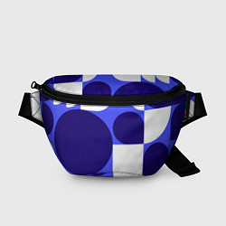 Поясная сумка Абстрактный набор геометрических фигур - Синий фон