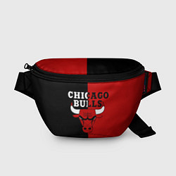 Поясная сумка Чикаго Буллз black & red, цвет: 3D-принт