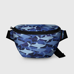 Поясная сумка Акулий камуфляж - паттерн, цвет: 3D-принт