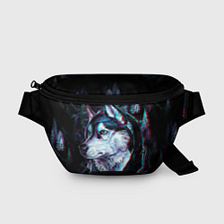 Поясная сумка Волк - глитч, цвет: 3D-принт