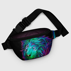 Поясная сумка Светящийся неоновый лев, цвет: 3D-принт — фото 2