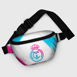 Поясная сумка Real Madrid neon gradient style, цвет: 3D-принт — фото 2