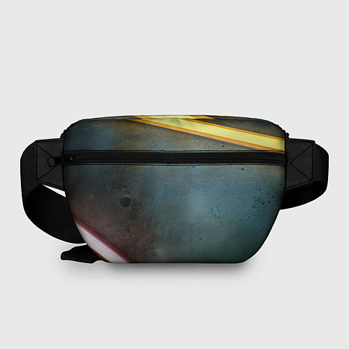 Поясная сумка Абстрактная тёмная поверхность и неоновые фонари / 3D-принт – фото 2