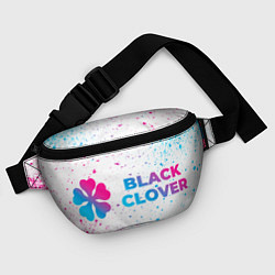 Поясная сумка Black Clover neon gradient style: надпись и символ, цвет: 3D-принт — фото 2