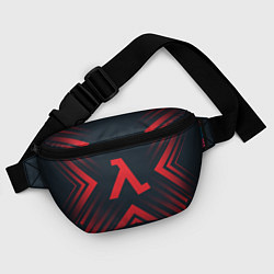 Поясная сумка Красный символ Half-Life на темном фоне со стрелка, цвет: 3D-принт — фото 2