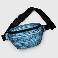 Поясная сумка Паттерн из створок ракушки - океан, цвет: 3D-принт — фото 2