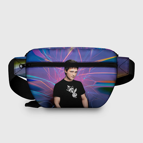Поясная сумка Юрий Шатунов на неоновом фоне / 3D-принт – фото 2
