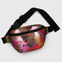 Поясная сумка Стилизованная композиция из океанских ракушек, цвет: 3D-принт — фото 2