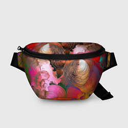 Поясная сумка Стилизованная композиция из океанских ракушек, цвет: 3D-принт