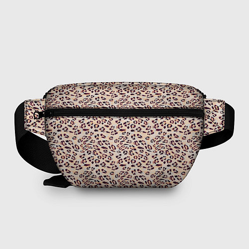 Поясная сумка Коричневый с бежевым леопардовый узор / 3D-принт – фото 2