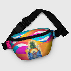 Поясная сумка Акула и ананас, цвет: 3D-принт — фото 2