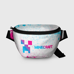 Поясная сумка Minecraft neon gradient style: надпись и символ, цвет: 3D-принт