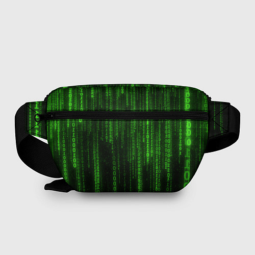 Поясная сумка Двоичный код зеленый / 3D-принт – фото 2