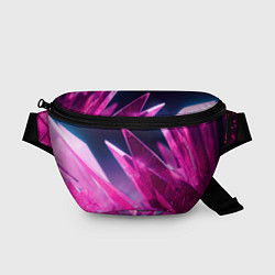 Поясная сумка Розовые кристаллы, цвет: 3D-принт