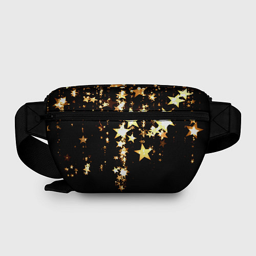 Поясная сумка Золотые праздничные звезды / 3D-принт – фото 2