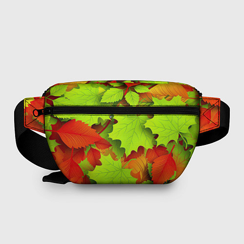 Поясная сумка Зелёные осенние листья / 3D-принт – фото 2