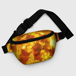 Поясная сумка Осенние золотые листья, цвет: 3D-принт — фото 2