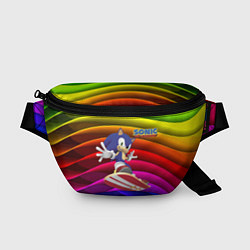 Поясная сумка Sonic - hedgehog - skateboarding - bands, цвет: 3D-принт