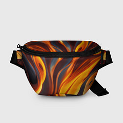 Поясная сумка Плавные огненные узоры, цвет: 3D-принт