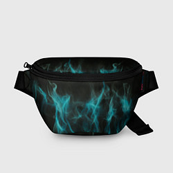 Поясная сумка Абстрактный голубой дым, цвет: 3D-принт