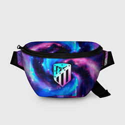 Поясная сумка Atletico Madrid неоновый космос, цвет: 3D-принт