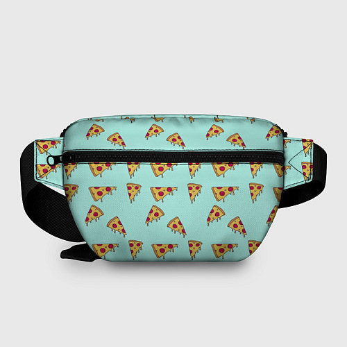 Поясная сумка Куски пиццы на голубом фоне / 3D-принт – фото 2