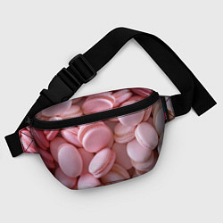 Поясная сумка Красные и розовые кексы, цвет: 3D-принт — фото 2