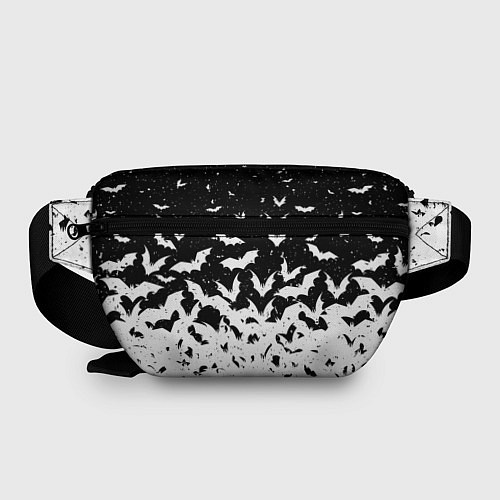 Поясная сумка Black and white bat pattern / 3D-принт – фото 2