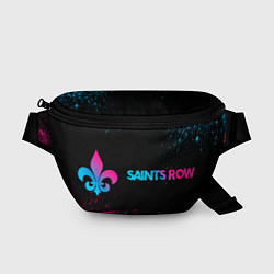 Поясная сумка Saints Row - neon gradient: надпись и символ, цвет: 3D-принт