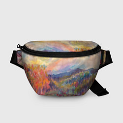 Поясная сумка Осенний пейзаж акварель, цвет: 3D-принт