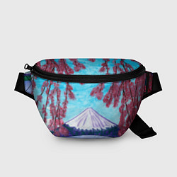 Поясная сумка Цветение сакуры Фудзияма, цвет: 3D-принт
