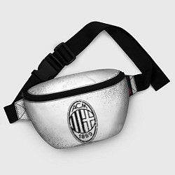 Поясная сумка AC Milan с потертостями на светлом фоне, цвет: 3D-принт — фото 2