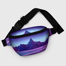 Поясная сумка Neon mountains - Vaporwave, цвет: 3D-принт — фото 2