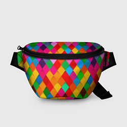 Поясная сумка Цветные лоскуты - пэчворк, цвет: 3D-принт