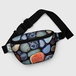 Поясная сумка Цветные камушки, цвет: 3D-принт — фото 2