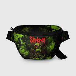 Поясная сумка Slipknot green череп, цвет: 3D-принт
