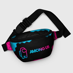 Поясная сумка Among Us - neon gradient: надпись и символ, цвет: 3D-принт — фото 2