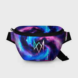 Поясная сумка Watch Dogs неоновый космос, цвет: 3D-принт