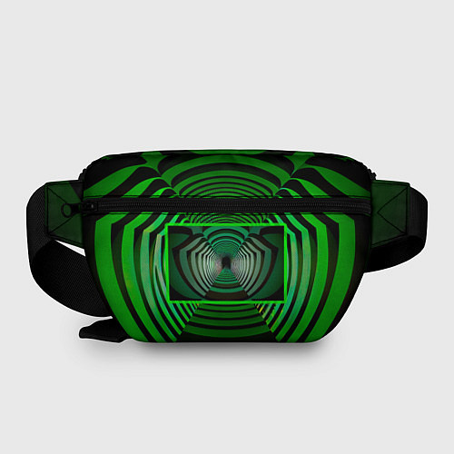 Поясная сумка Зелёный туннель - оптическая иллюзия / 3D-принт – фото 2