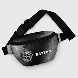 Поясная сумка Bayer 04 sport на темном фоне: надпись и символ, цвет: 3D-принт — фото 2