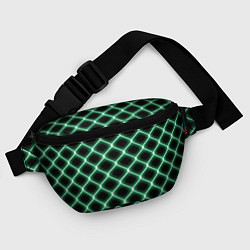 Поясная сумка Зелёная неоновая сетка, цвет: 3D-принт — фото 2