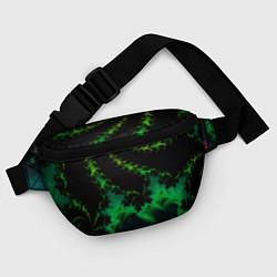 Поясная сумка Фрактал зеленая ёлочка, цвет: 3D-принт — фото 2