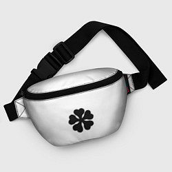 Поясная сумка Черный пятилистный клевер из аниме - черный клевер, цвет: 3D-принт — фото 2